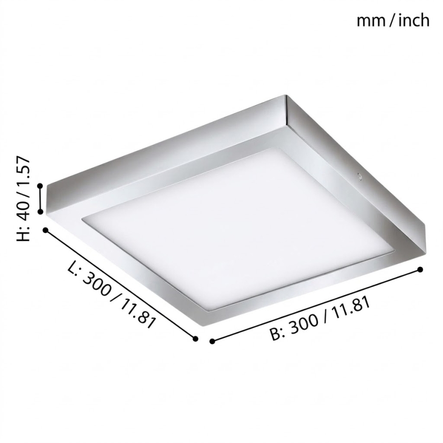 Eglo 33668-LED RGBW Hämardatav vannitoa valgusti FUEVA-C 21W/230V 2700-6500K 30x30cm IP44