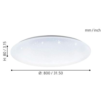Eglo 33669 - LED RGB Hämardatav laevalgusti TOTARI-C LED/43W/230V 2700-6500K valge + kaugjuhtimispult