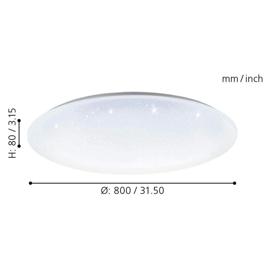 Eglo 33669 - LED RGB Hämardatav laevalgusti TOTARI-C LED/43W/230V 2700-6500K valge + kaugjuhtimispult