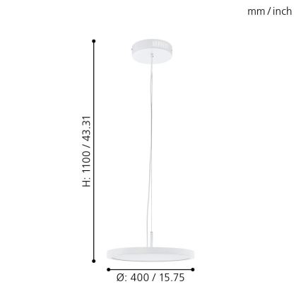 Eglo 33675 - LED RGBW Hämardatav lühter CERIGNOLA-C LED/21W/230V 2700-6500K + kaugjuhtimispult