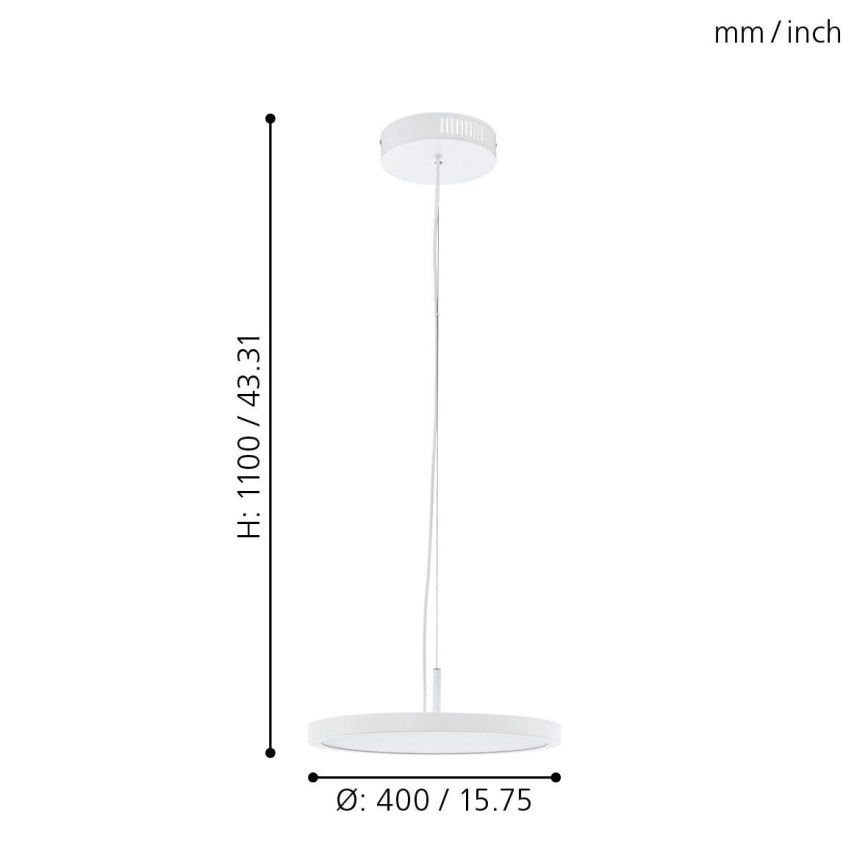 Eglo 33675 - LED RGBW Hämardatav lühter CERIGNOLA-C LED/21W/230V 2700-6500K + kaugjuhtimispult