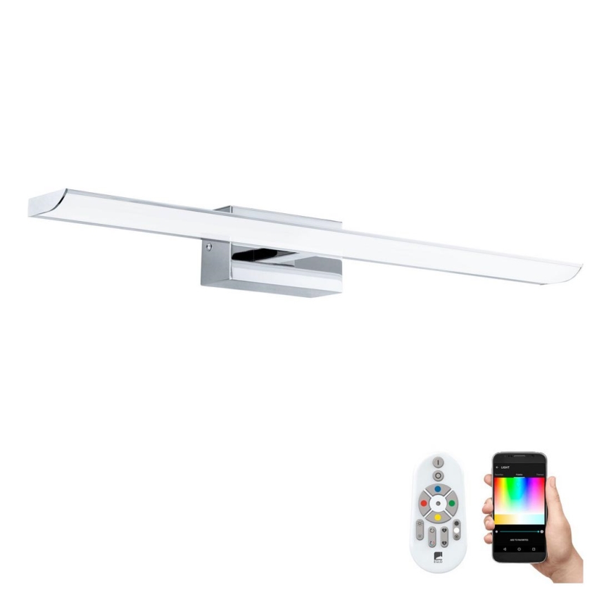 Eglo 33767 - LED RGBW Hämardatav vannituba peeglivalgustus TABIANO-C LED/15,6W/230V 2700-6500K 60,5 cm IP44 + kaugjuhtimispult