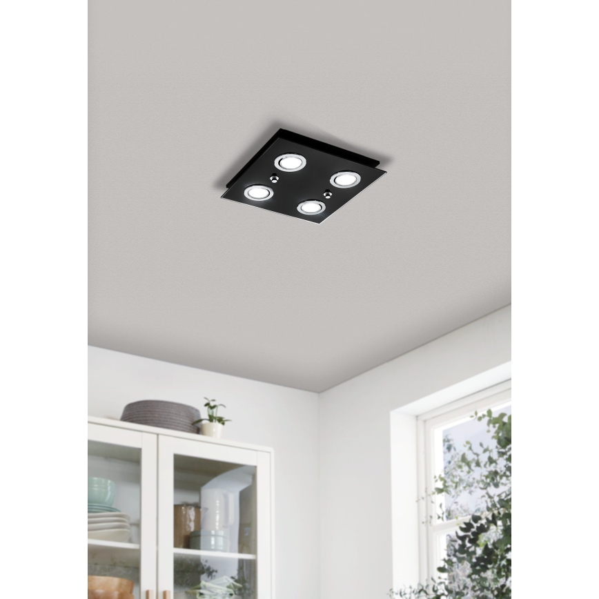 Eglo - LED Laevalgusti 4xGU10/2,8W/230V 3000K must