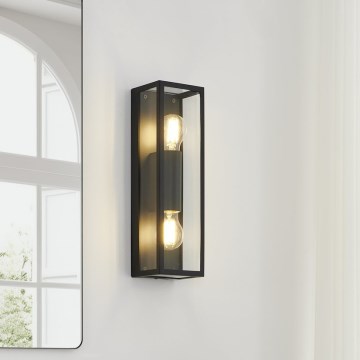 Eglo 33856 - välisseinavalgusti ALAMONTE 2xE27/60W/230V IP44, must