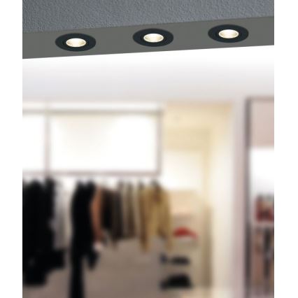 Eglo - LED Hämardatav süvistatav valgusti/6W/230V must