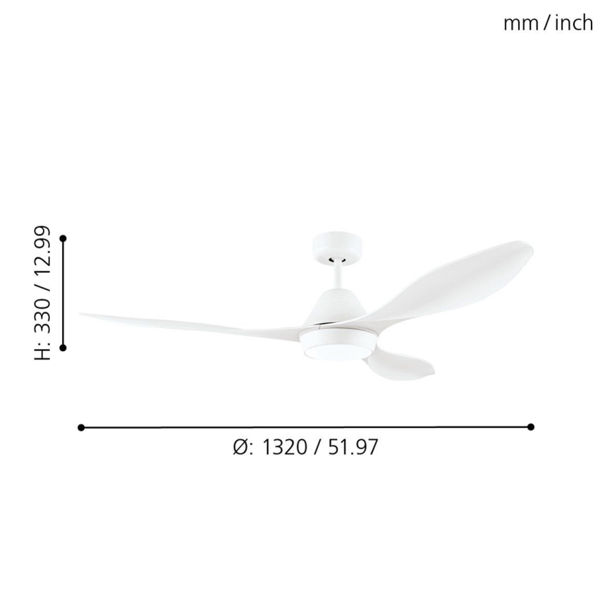 Eglo - LED Laeventilaator LED/18W/230V + kaugjuhtimispult
