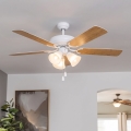 Eglo 35076 - Laeventilaator LAS PALMAS 3xE27/40W/230V pruun