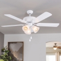 Eglo 35076 - Laeventilaator LAS PALMAS 3xE27/40W/230V valge