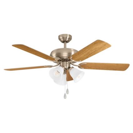 Eglo 35077 - laeventilaator LAS PALMAS 3xE27/40W/230V mattkroom/pruun