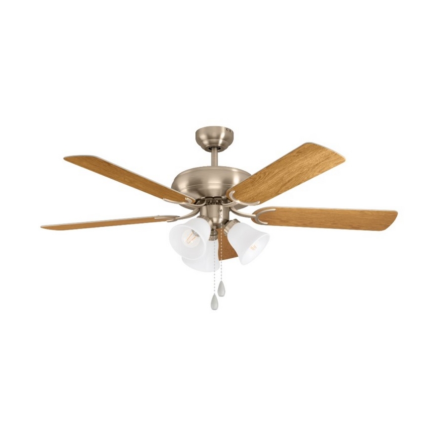 Eglo 35077 - laeventilaator LAS PALMAS 3xE27/40W/230V mattkroom/pruun