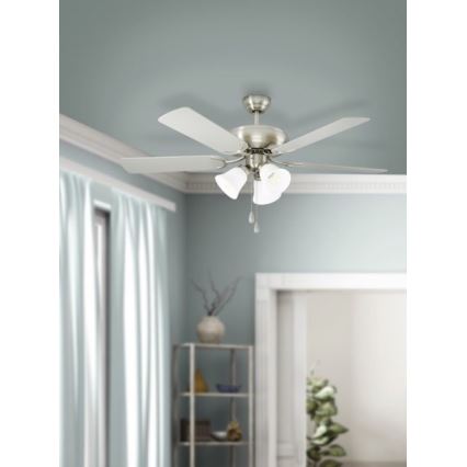 Eglo 35077 - laeventilaator LAS PALMAS 3xE27/40W/230V mattkroom/pruun