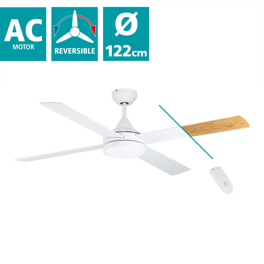 Eglo - LED Laeventilaator LED/20W/230V 3000/4000/5000K + kaugjuhtimispult valge