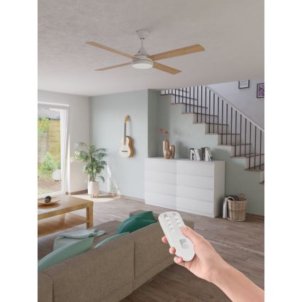 Eglo - LED Laeventilaator LED/20W/230V 3000/4000/5000K + kaugjuhtimispult valge