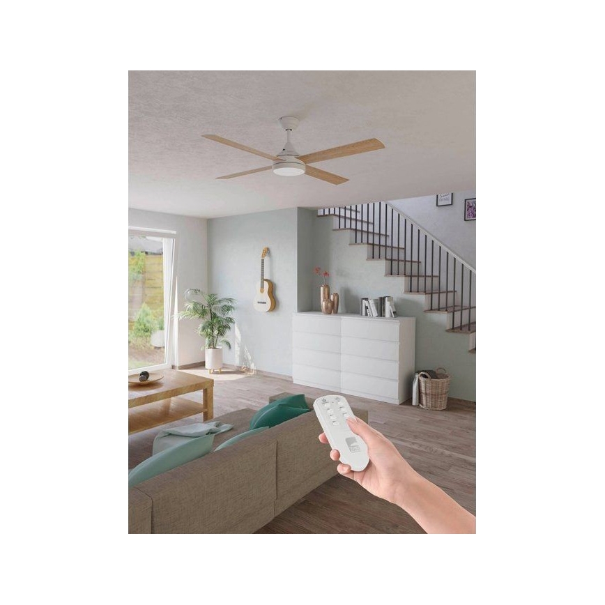 Eglo - LED Laeventilaator LED/20W/230V 3000/4000/5000K + kaugjuhtimispult valge
