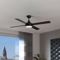 Eglo 35085 - LED Hämardatav laeventilaator TRINIDAD LED/20W/230V + Pult must