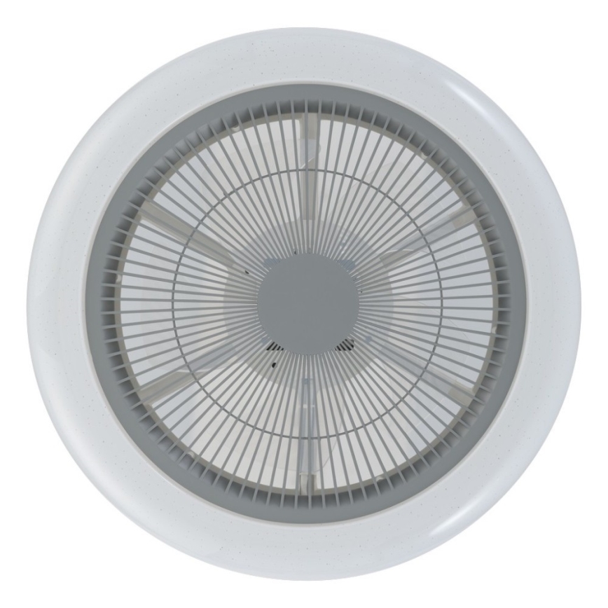 Eglo - LED Hämardatav laeventilaator LED/25,5W/230V hall + kaugjuhtimispult