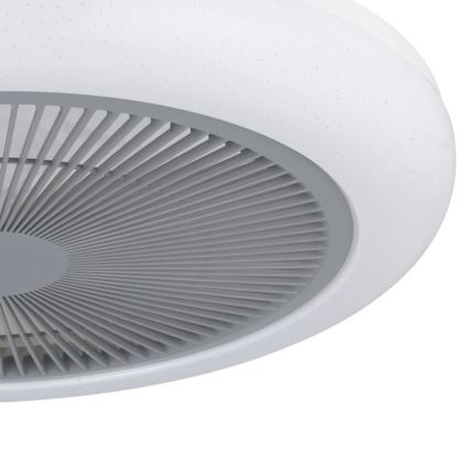 Eglo - LED Hämardatav laeventilaator LED/25,5W/230V hall + kaugjuhtimispult