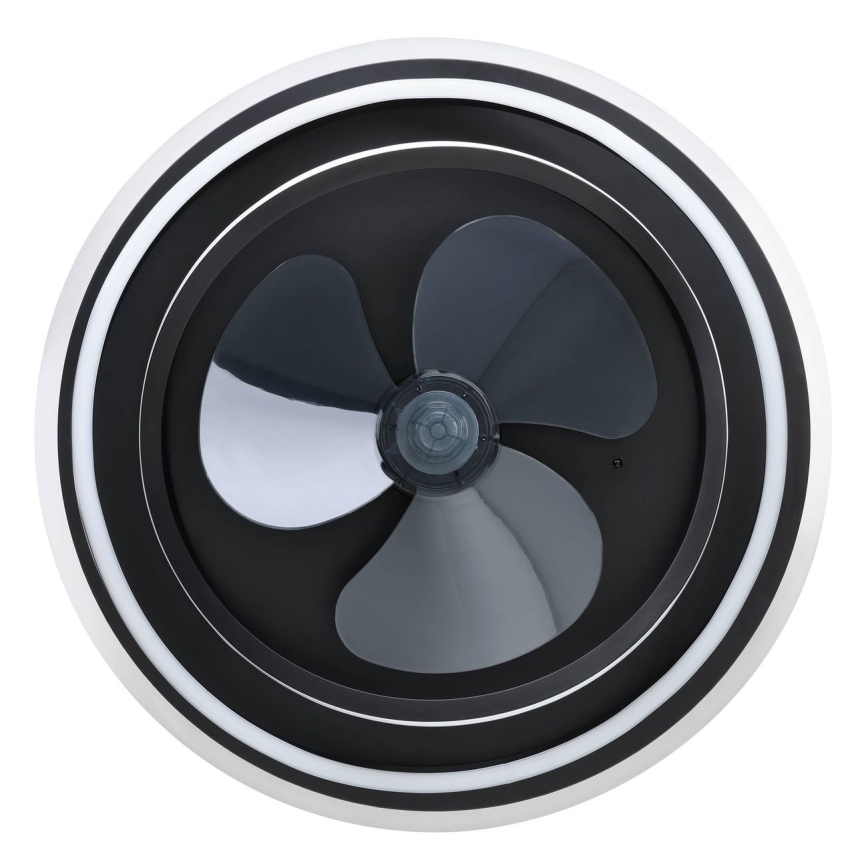 Eglo - hämardatav laeventilaator 4xLED/9W/230V 2700-6500K Ø 50 cm must + kaugjuhtimispult