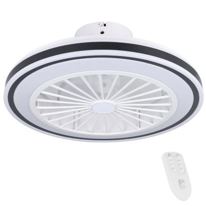 Eglo - LED Hämardatav laeventilaator LED/25,5W/230V valge/must 2700-6500K + kaugjuhtimispult