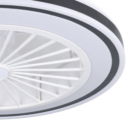 Eglo - LED Hämardatav laeventilaator LED/25,5W/230V valge/must 2700-6500K + kaugjuhtimispult