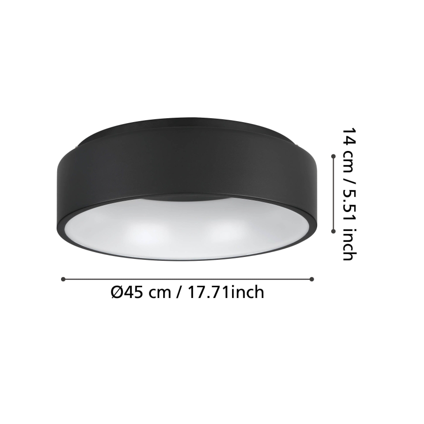 Eglo - LED Hämardatav laevalgusti LED/25,5W/230V 3000K must