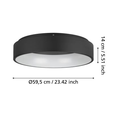 Eglo - LED Hämardatav laevalgusti LED/35,2W/230V 3000K must
