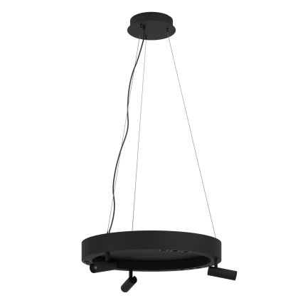 Eglo - LED Hämardatav lühter 3xLED/8W/230V + 3xLED/8,5W 3000K must + kaugjuhtimispult