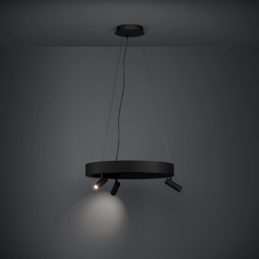 Eglo - LED Hämardatav lühter 3xLED/8W/230V + 3xLED/8,5W 3000K must + kaugjuhtimispult