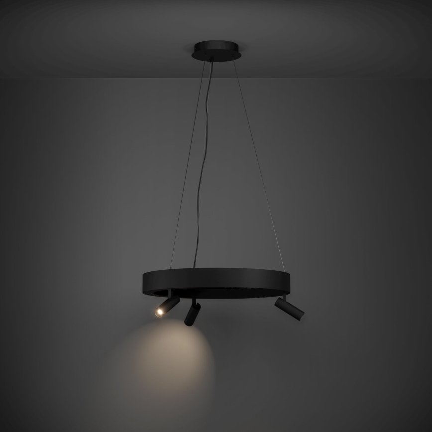 Eglo - LED Hämardatav lühter 3xLED/8W/230V + 3xLED/8,5W 3000K must + kaugjuhtimispult