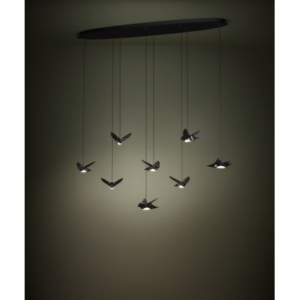 Eglo - LED Hämardatav lühter 8xLED/4,2W/230V 3000K must