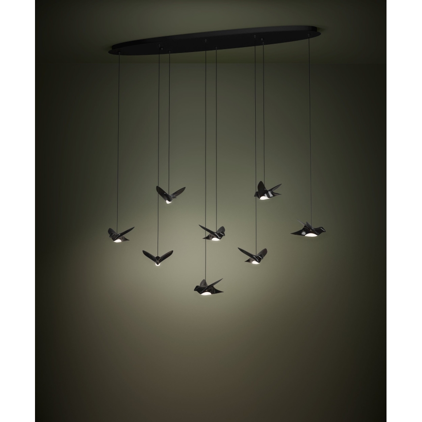 Eglo - LED Hämardatav lühter 8xLED/4,2W/230V 3000K must