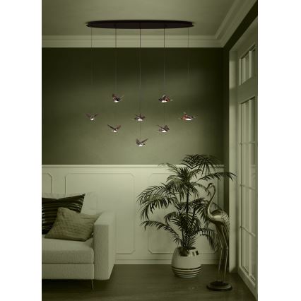 Eglo - LED Hämardatav lühter 8xLED/4,2W/230V 3000K must