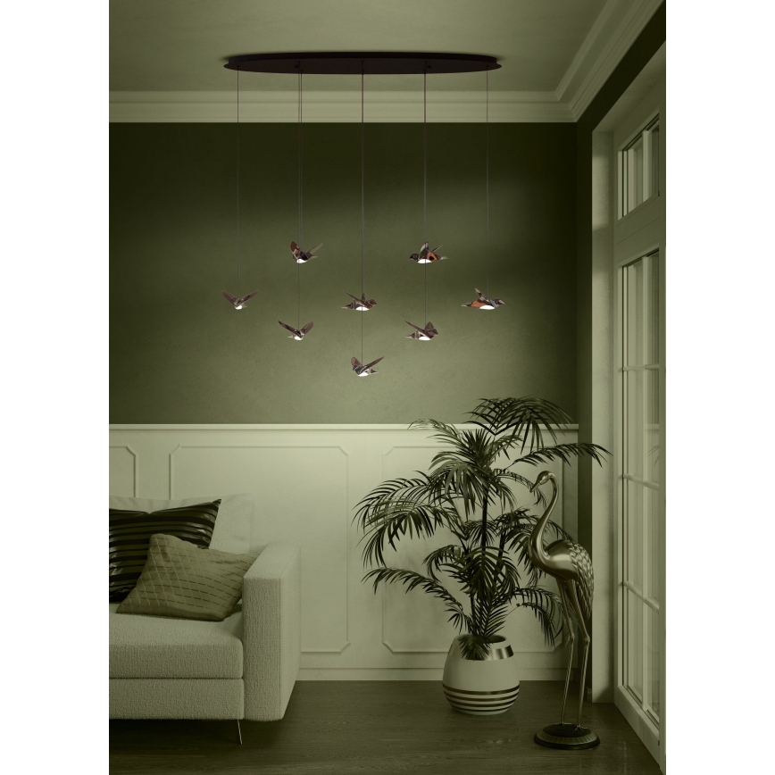 Eglo - LED Hämardatav lühter 8xLED/4,2W/230V 3000K must