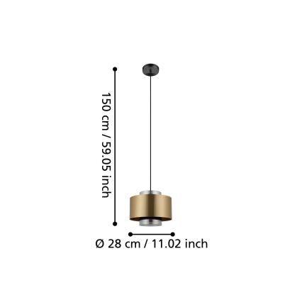 Eglo - Lühter 1xE27/40W/230V kuldne