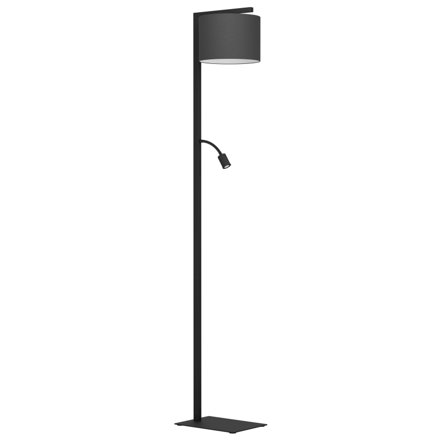 Eglo - LED Põrandalamp 1xE27/40W/230V + LED/3,8W 3000K must