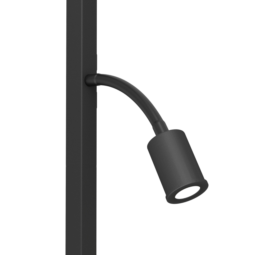 Eglo - LED Põrandalamp 1xE27/40W/230V + LED/3,8W 3000K must