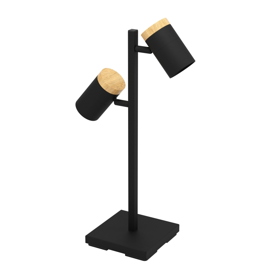 Eglo - LED Laualamp 2xGU10/4,5W/230V 3000K must/pruun