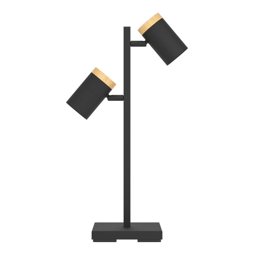 Eglo - LED Laualamp 2xGU10/4,5W/230V 3000K must/pruun