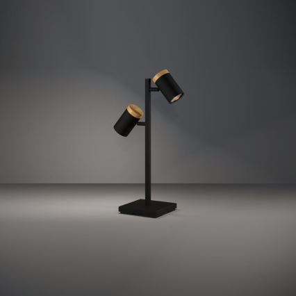 Eglo - LED Laualamp 2xGU10/4,5W/230V 3000K must/pruun
