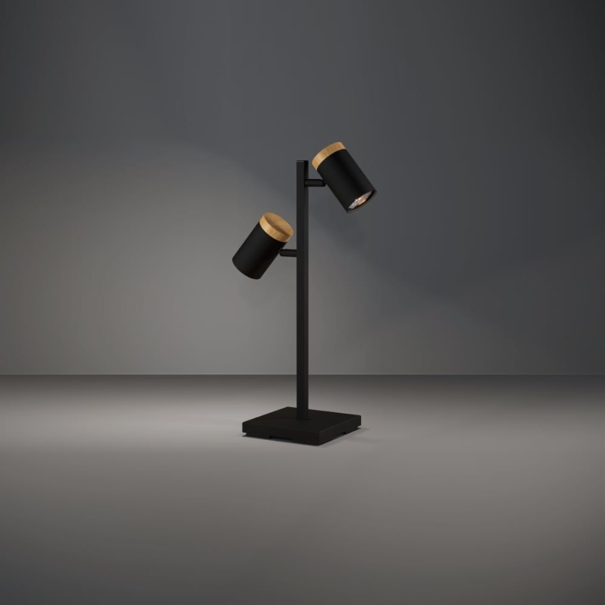 Eglo - LED Laualamp 2xGU10/4,5W/230V 3000K must/pruun