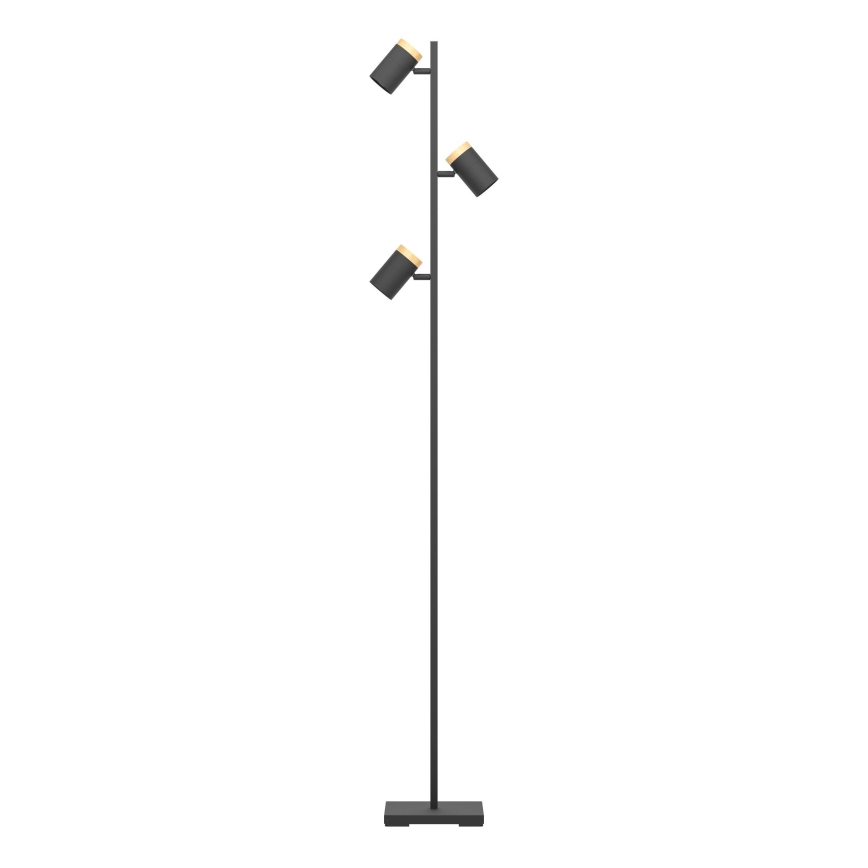 Eglo - LED Põrandalamp 3xGU10/4,5W/230V 3000K must/pruun