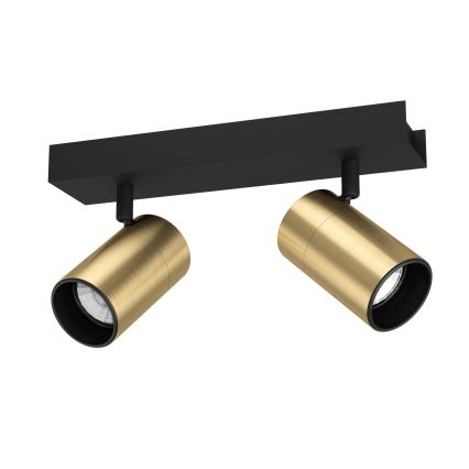 Eglo - LED Kohtvalgusti 2xGU10/4,5W/230V 3000K must/kuldne