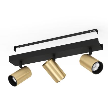 Eglo - LED Kohtvalgusti 3xGU10/4,5W/230V 3000K must/kuldne