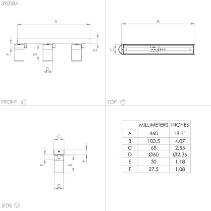 Eglo - LED Kohtvalgusti 3xGU10/4,5W/230V 3000K must/kuldne