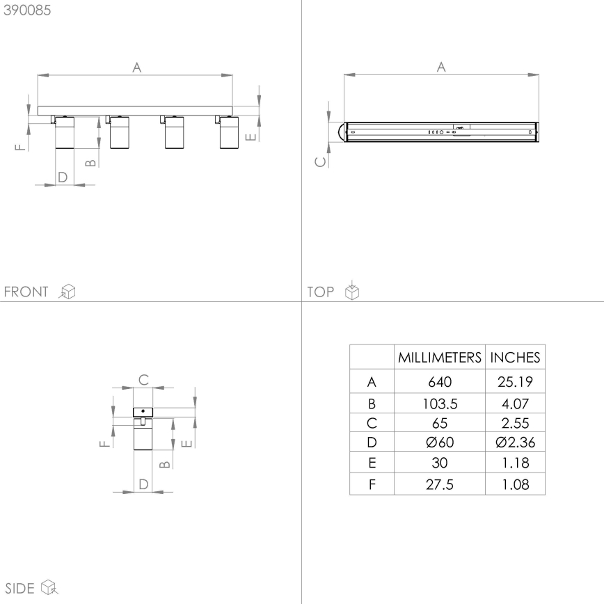 Eglo - LED Kohtvalgusti 4xGU10/4,5W/230V 3000K must/kuldne