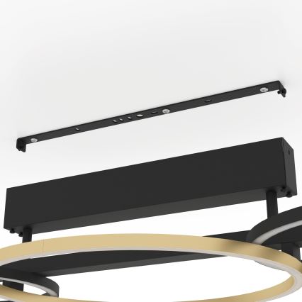 Eglo - LED Hämardatav pinnale kinnitatav lühter 2xLED/12,5W/230V + LED/15,5W 3000K must
