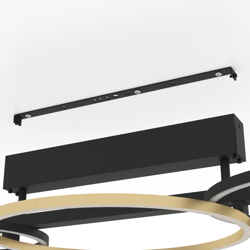 Eglo - LED Hämardatav pinnale kinnitatav lühter 2xLED/12,5W/230V + LED/15,5W 3000K must