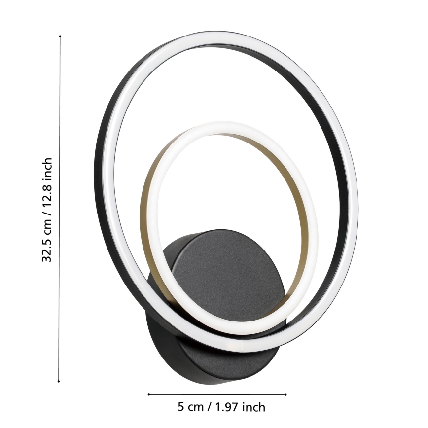 Eglo - LED Seinavalgusti LED/12W/230V 3000K + 4xLED/2,1W 3000K must