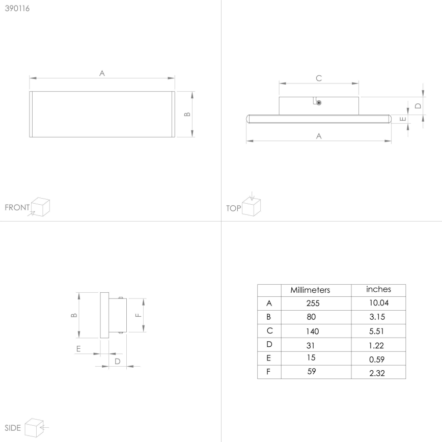 Eglo - LED Seinavalgusti 2xLED/5,4W/230V 3000K must
