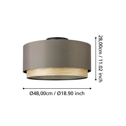 Eglo - Laevalgusti 1xE27/40W/230V pruun